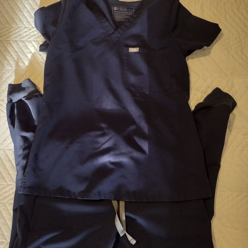 Figs Navy XS Set *Altered See Photos*